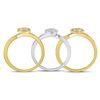 Image 4 : Diamond 3-Piece Heart Ring 1/2 Cttw 10kt Two-tone Gold