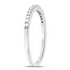 Image 3 : Diamond Wedding Single Row Band 1/6 Cttw 14kt White Gold