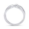 Image 4 : Diamond Negative Space Link Fashion Ring 1/6 Cttw 14kt White Gold
