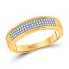 Image 3 : His Hers Diamond Square Matching Wedding Set 5/8 Cttw 10kt Yellow Gold
