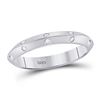 Image 1 : Diamond Wedding Machine-Set Band 1/10 Cttw 14kt White Gold