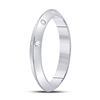 Image 3 : Diamond Wedding Machine-Set Band 1/10 Cttw 14kt White Gold