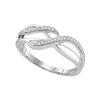 Image 1 : Diamond Band Ring 1/10 Cttw 10kt White Gold