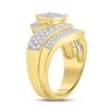 Image 4 : Diamond Cluster Bridal Wedding Ring Band Set 1 Cttw 14kt Yellow Gold