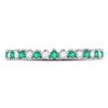 Image 2 : Emerald Diamond Stackable Band Ring 1/5 Cttw 10kt White Gold