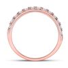 Image 3 : Mens Diamond Wedding Single Row Band Ring 3/4 Cttw 14kt Rose Gold