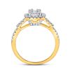 Image 4 : Baguette Diamond Square Ring 3/4 Cttw 14kt Yellow Gold