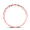 Image 4 : Diamond Slender Scalloped Stackable Band Ring 1/6 Cttw 10kt Rose Gold