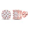 Image 1 : Diamond Fashion Cluster Earrings 1/4 Cttw 10kt Rose Gold