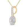 Image 2 : Diamond Circle Pendant 1/5 Cttw 10kt Yellow Gold