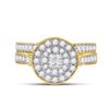 Image 2 : Princess Diamond Bridal Wedding Ring Band Set 3/4 Cttw 14kt Yellow Gold