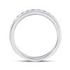Image 4 : Diamond Eternity Wedding Band 1 Cttw 14kt White Gold