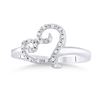 Image 2 : Diamond Heart Ring 1/12 Cttw Sterling Silver