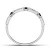 Image 4 : Black Color Enhanced Diamond Band Ring 1/10 Cttw 10kt White Gold
