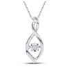 Diamond Infinity Twinkle Moving Pendant .03 Cttw Sterling Silver