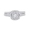 Image 2 : Diamond Bridal Wedding Ring Band Set 1 Cttw 14kt Two-tone Gold