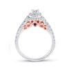 Image 4 : Diamond Bridal Wedding Ring Band Set 1 Cttw 14kt Two-tone Gold