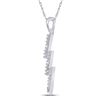 Image 2 : Diamond-accent Lightning Bolt Pendant .01 Cttw Sterling Silver
