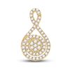 Image 1 : Diamond Cluster Pendant 1/4 Cttw 14kt Yellow Gold