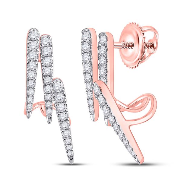 Diamond Fashion Earrings 5/8 Cttw 14kt Rose Gold