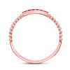 Image 4 : Ruby Beaded Stackable Band Ring 1/20 Cttw 10kt Rose Gold