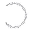 Image 1 : Diamond Scroll Fashion Bracelet 3/4 Cttw 10kt White Gold