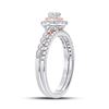 Image 4 : Diamond Bridal Wedding Ring Band Set 1/2 Cttw 10kt Two-tone Gold