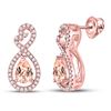 Image 1 : Pear Morganite Fashion Earrings 1 Cttw 10kt Rose Gold