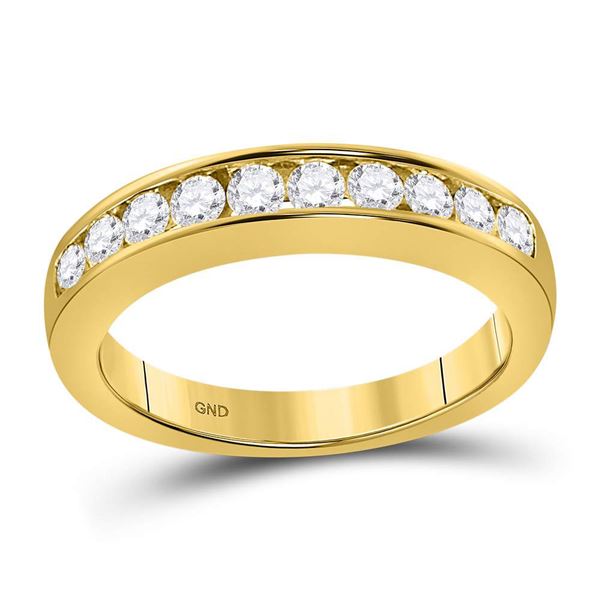 Diamond Wedding Channel Set Band 1/2 Cttw 14kt Yellow Gold