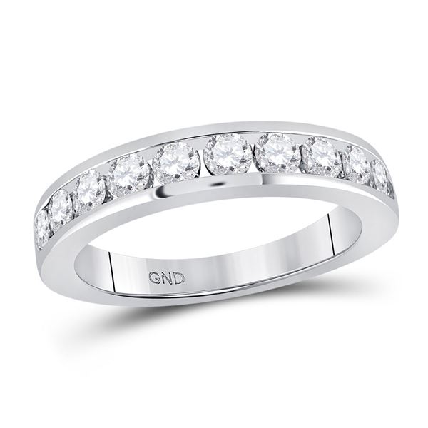 Diamond Wedding Single Row Band 1 Cttw 14kt White Gold