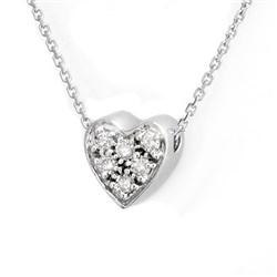 ACA CERTIFIED 0.20ctw DIAMOND NECKLACE 14KT WHITE GOLD