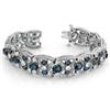 Image 1 : CERTIFIED 33.0ctw DIAMOND & BLUE SAPPHIRE BRACELET GOLD