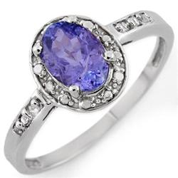 FINE 1.10ctw ACA CERTIFIED DIAMOND & TANZANITE RING