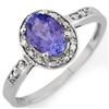 Image 1 : FINE 1.10ctw ACA CERTIFIED DIAMOND & TANZANITE RING