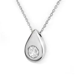 SOLITAIRE 0.40ctw ACA CERTIFIED DIAMOND NECKLACE GOLD