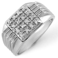 FAMOUS 0.25ctw ACA CERTIFIED DIAMOND MEN'S RING GOLD