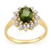 Image 1 : RING 1.62ctw ACA CERTIFIED DIAMOND & GREEN TOURMALINE