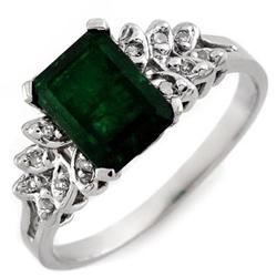 FAMOUS 2.12ctw ACA CERTIFIED DIAMOND & EMERALD RING