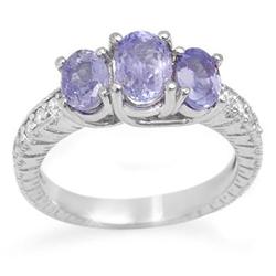 FINE 2.50ctw ACA CERTIFIED DIAMOND & TANZANITE RING