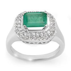 FAMOUS 1.90ct CERTIFIED DIAMOND & EMERALD RING 14K GOLD