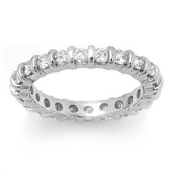 ETERNITY 1.25ctw ACA CERTIFIED DIAMOND BAND 14K W GOLD