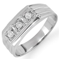 THREE-STONE 0.20ctw ACA CERTIFIED DIAMOND MEN'S RING