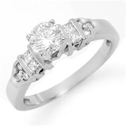 SOLITAIRE .77ctw CERTIFIED DIAMOND BRIDAL RING 14K GOLD