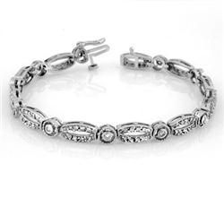 BRIDAL 1.0ctw ACA CERTIFIED DIAMOND BRACELET WHITE GOLD