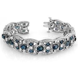 CERTIFIED 33.0ctw DIAMOND & BLUE SAPPHIRE BRACELET GOLD