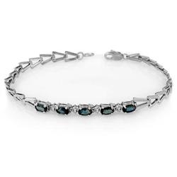 ACA CERTIFIED 2.0ctw BLUE SAPPHIRE TENNIS BRACELET GOLD