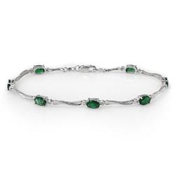 BRACELET 3.52ctw ACA CERTIFIED DIAMOND & EMERALD