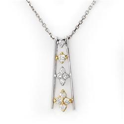 NECKLACE 0.25ctw ACA CERTIFIED DIAMOND TWO-TONE GOLD