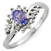 Image 1 : FINE 0.55ctw ACA CERTIFIED DIAMOND & TANZANITE RING