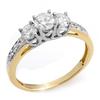 Image 1 : FAMOUS 1.0ctw ACA CERTIFIED DIAMOND RING TWO-TONE GOLD